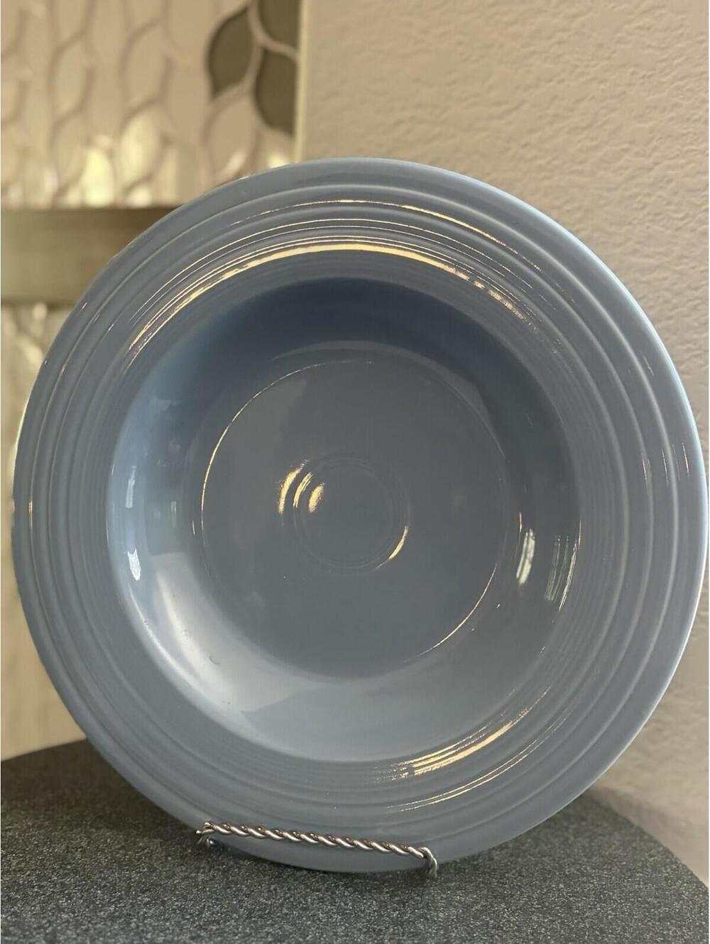 Large Fiestaware Homer Laughlin Periwinkle Blue Pasta Rimmed Serving Bowl 12"